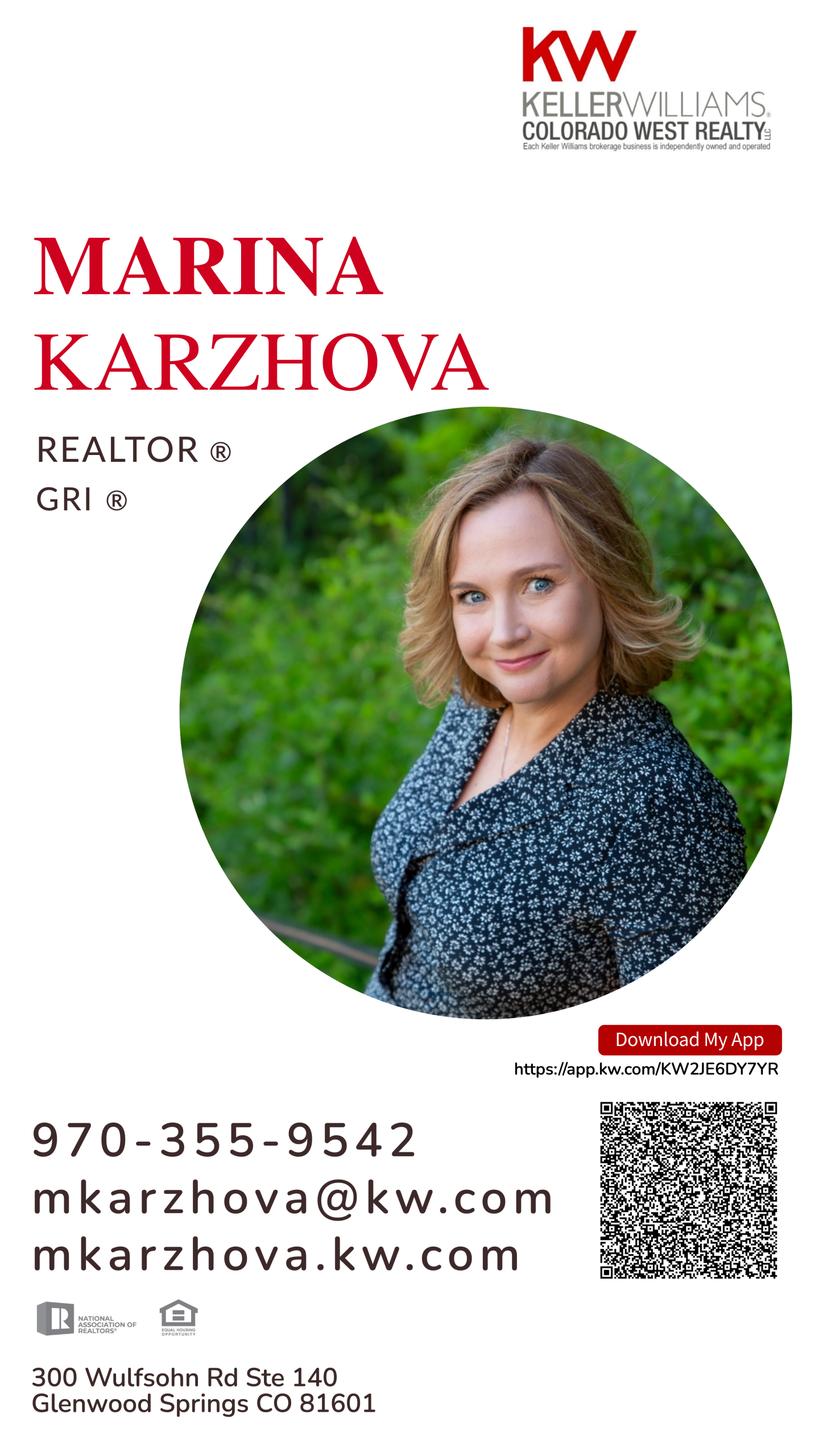 Marina Karzhova Keller Williams Colorado West Realty.